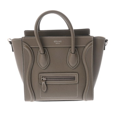 セリーヌ ラゲージ ナノ 2WAY スリ 168243DRU.09SO ドラムドカーフ レディース バッグ 【中古】【bag】