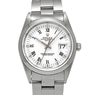 ロレックス オイスターパーペチュアル デイト 15200 ホワイト メンズ 時計 【中古】【wristwatch】