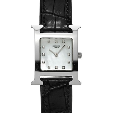 エルメス Hウォッチ HH1.210 ホワイトシェル/ダイヤモンド レディース 時計 【中古】【wristwatch】