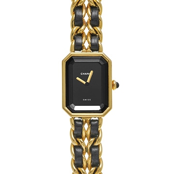シャネル プルミエール M H0001 ブラック レディース 時計 【中古】【wristwatch】