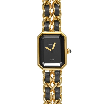 シャネル プルミエール M H0001 ブラック レディース 時計 【中古】【wristwatch】