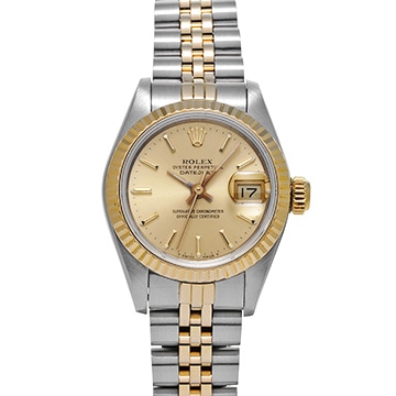 ロレックス デイトジャスト 69173 シャンパン レディース 時計 【中古】【wristwatch】