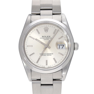 ロレックス オイスターパーペチュアル デイト 15200 シルバー メンズ 時計 【中古】【wristwatch】