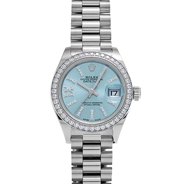 ロレックス レディ デイトジャスト 279136RBR アイスブルー/ダイヤモンド レディース 時計 【中古】【wristwatch】
