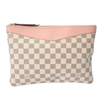 ルイ ヴィトン ダミエアズール デイリーポーチ ピンク N60260 ダミエキャンバス ユニセックス バッグ 【中古】【bag】