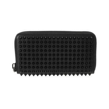 クリスチャンルブタン パネトーネ ウォレット ブラック/レッド 1165044 レザー/スタッズ レディース 財布 【中古】【purse】