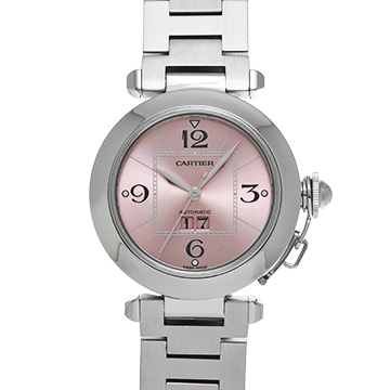 カルティエ パシャC ビッグデイト W31058M7 ピンク ユニセックス 時計 【中古】【wristwatch】