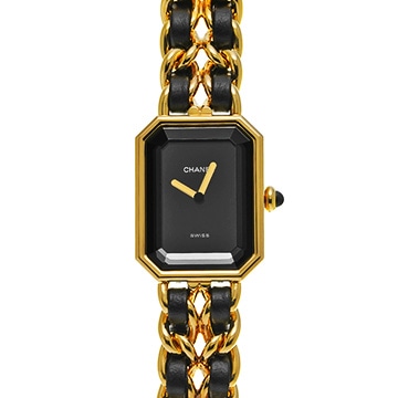 シャネル プルミエール S H0001 ブラック レディース 時計 【中古】【wristwatch】