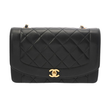 シャネル ダイアナ チェーンショルダー 25cm ブラック A01165 ラムスキン レディース バッグ 【中古】【bag】