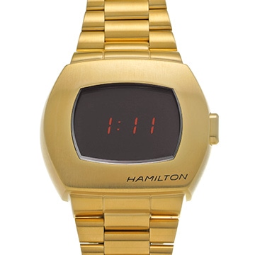 ハミルトン アメリカンクラシック PSR 限定モデル デジタルクォーツ H52424130 ブラック メンズ 時計 【中古】【wristwatch】
