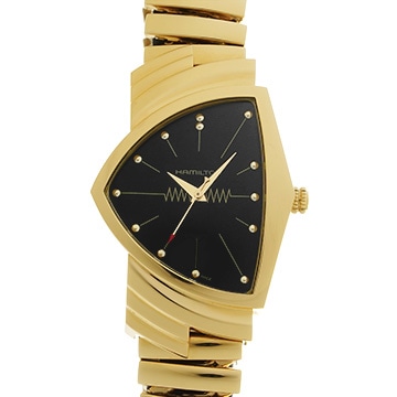 ハミルトン ベンチュラ クォーツ H24301131 ブラック メンズ 時計 【中古】【wristwatch】