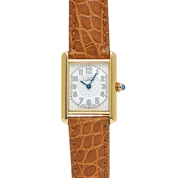 カルティエ マストタンク MM W1013854 ホワイト レディース 時計 【中古】【wristwatch】