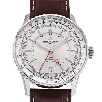 ブライトリング ナビタイマー オートマチック GMT 41 A32310211G1P1 シルバー メンズ 時計 【中古】【wristwatch】