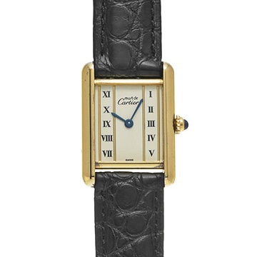 カルティエ マストタンク ヴェルメイユ SM W1003053 アイボリー レディース 時計 【中古】【wristwatch】