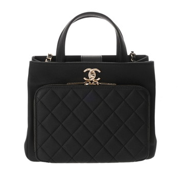 シャネル マトラッセ ビジネスアフィニティ ブラック A93750 キャビアスキン レディース バッグ 【中古】【bag】