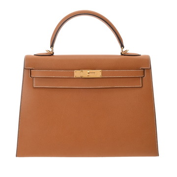 エルメス ケリー32 外縫い ナチュラル ヴァッシュリエジュ レディース バッグ 【中古】【bag】
