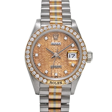 ロレックス デイトジャスト トリドール 69149GBIC シャンパンコンピュータ/ダイヤモンド レディース 時計 【中古】【wristwatch】