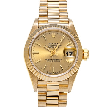 ロレックス デイトジャスト 69178 シャンパン レディース 時計 【中古】【wristwatch】