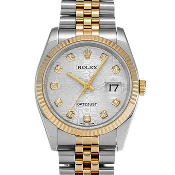 ロレックス デイトジャスト  116233G シルバーコンピュータ/ダイヤモンド メンズ 時計 【中古】【wristwatch】