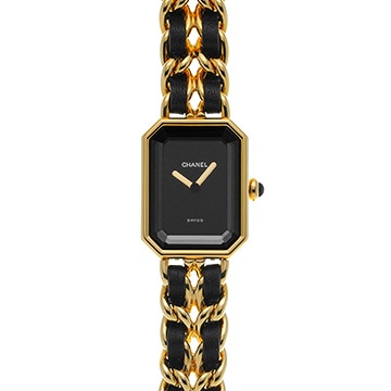 シャネル プルミエール M H0001 ブラック レディース 時計 【中古】【wristwatch】