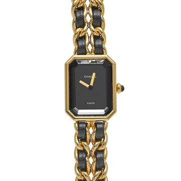シャネル プルミエール M H0001 ブラック レディース 時計 【中古】【wristwatch】