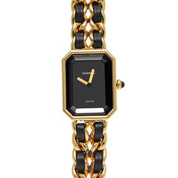 シャネル プルミエール M H0001 ブラック レディース 時計 【中古】【wristwatch】