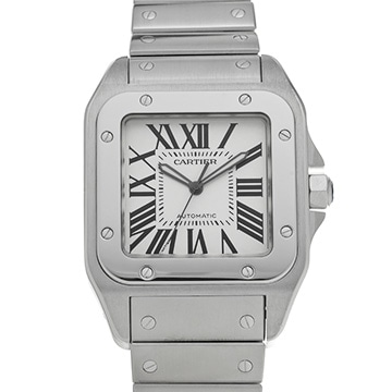 カルティエ サントス 100 LM W200737G シルバー メンズ 時計 【中古】【wristwatch】