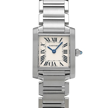 カルティエ タンクフランセーズ SM W51008Q3 シルバー レディース 時計 【中古】【wristwatch】