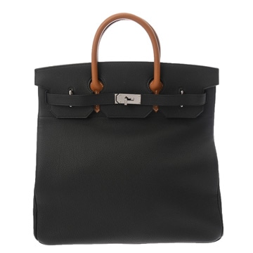エルメス オータクロア 40 ブラック/ゴールド/ブルーロワイヤル トゴ ユニセックス バッグ 【中古】【bag】