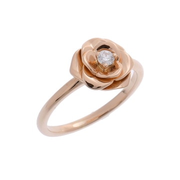ピアジェ ローズ リング ＃48 1PD ゴールド K18イエローゴールド YG レディース ジュエリー 【中古】【jewelry】