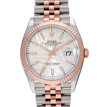ロレックス デイトジャスト 36 126231 シルバー パームモチーフ メンズ 時計 【中古】【wristwatch】
