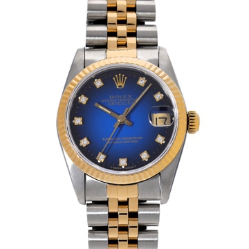 ロレックス デイトジャスト 31 68273G ブルー・グラデーション/ダイヤモンド ユニセックス 時計 【中古】【wristwatch】