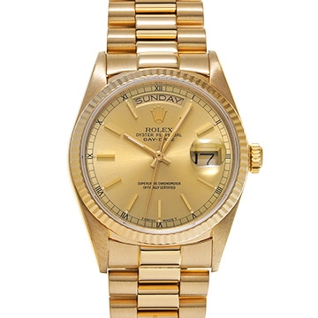 ロレックス デイデイト 18038 シャンパン メンズ 時計 【中古】【wristwatch】