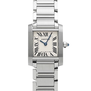 カルティエ タンクフランセーズ SM W51008Q3 シルバー レディース 時計 【中古】【wristwatch】