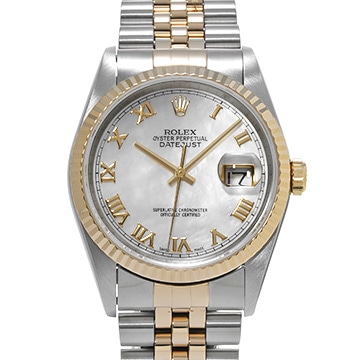 ロレックス デイトジャスト 16233NR ホワイトシェル メンズ 時計 【中古】【wristwatch】