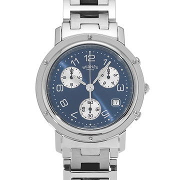 エルメス クリッパー クロノグラフ CL1.910 ブラック メンズ 時計 【中古】【wristwatch】
