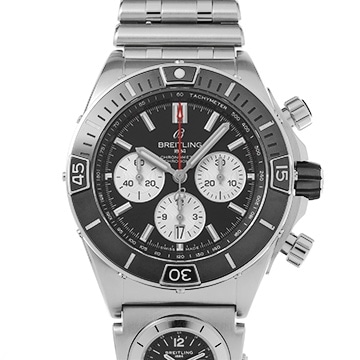 ブライトリング スーパー クロノマット B01 44 AB0136251B1A2 ブラック/シルバー メンズ 時計 【中古】【wristwatch】