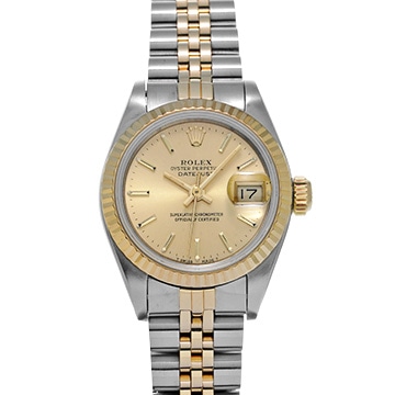 ロレックス デイトジャスト 69173 シャンパン レディース 時計 【中古】【wristwatch】