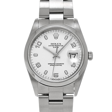ロレックス オイスターパーペチュアル デイト 15200 ホワイト メンズ 時計 【中古】【wristwatch】