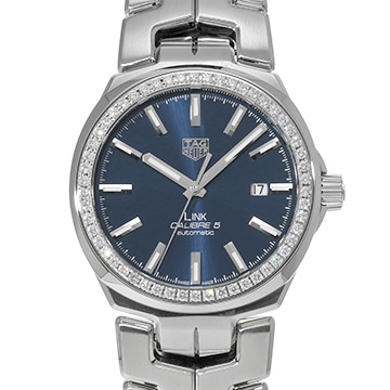 タグ ホイヤー リンク キャリバー5 WBC2113.BA0603 ブルー メンズ 時計 【中古】【wristwatch】