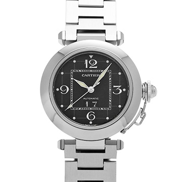 カルティエ パシャC ビッグデイト W31053M7 ブラック ユニセックス 時計 【中古】【wristwatch】