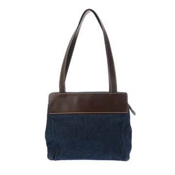 シャネル ココマーク ブルー/ブラウン デニム/カーフスキン レディース バッグ 【中古】【bag】