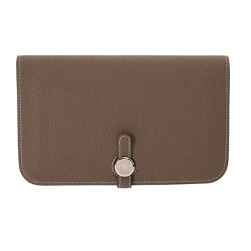 エルメス ドゴン GM エトゥープ トゴ ユニセックス 財布 【中古】【purse】