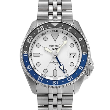 セイコー 5スポーツ SKX スポーツスタイル メカニカル GMT SBSC017 シルバー メンズ 時計 【中古】【wristwatch】