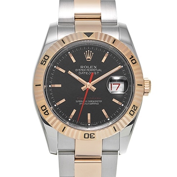 ロレックス デイトジャスト ターノグラフ 116261 ブラック メンズ 時計 【中古】【wristwatch】