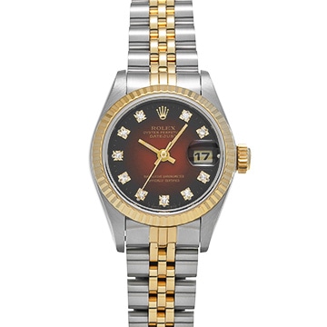 ロレックス デイトジャスト 69173G チェリー・グラデーション/ダイヤモンド レディース 時計 【中古】【wristwatch】