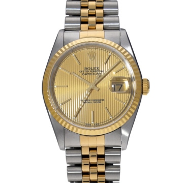 ロレックス デイトジャスト 16233 シャンパンタペストリー メンズ 時計 【中古】【wristwatch】