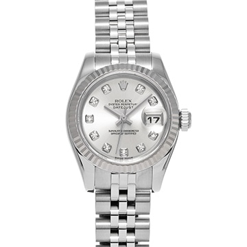 ロレックス デイトジャスト 179174G シルバー/ダイヤモンド レディース 時計 【中古】【wristwatch】