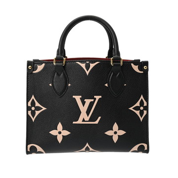 ルイ ヴィトン モノグラムアンプラント オンザゴー PM 2WAY ネイビーブルー M58956 レザー レディース バッグ 【中古】【bag】