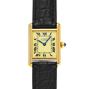 カルティエ マストタンク SM W1003153 アイボリー レディース 時計 【中古】【wristwatch】